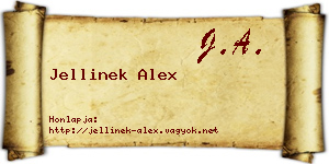Jellinek Alex névjegykártya